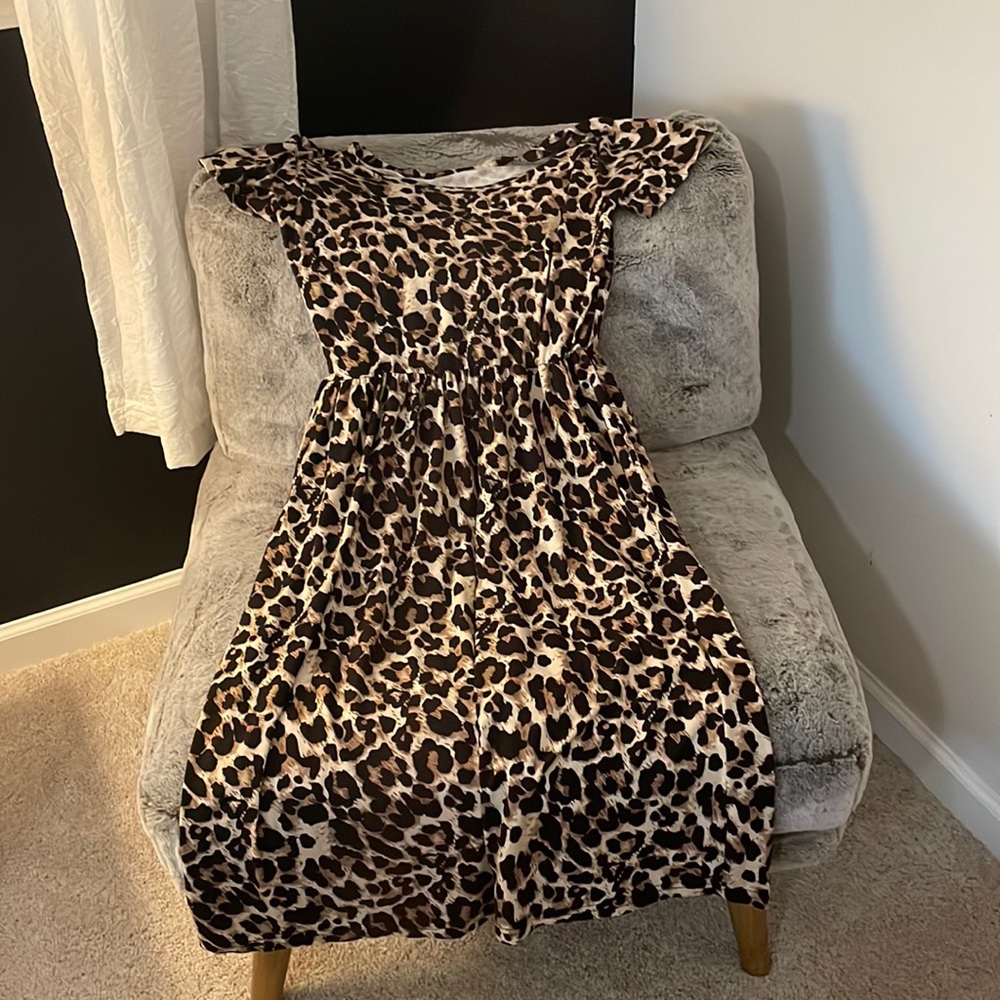 Pocket Cheetah print dress